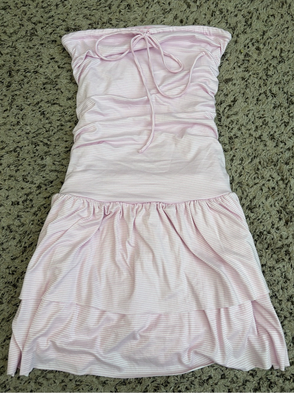 Hollister Summer Striped Pink Tube Dress